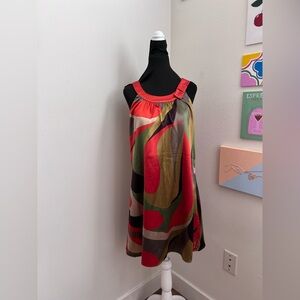 BCBG Max Azria Y2K Abstract Silk Mini Dress (XS)